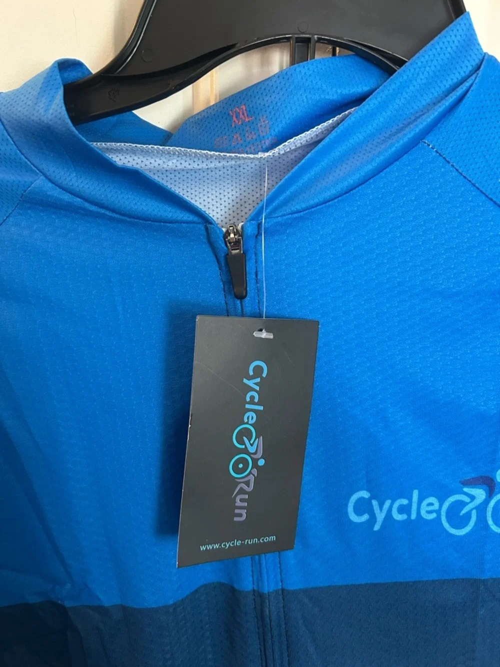 Cycle-Run Full Zip Long Sleeve Athletic Cycling Jersey Sz XXL-see Measurment New - Picture 3 of 7